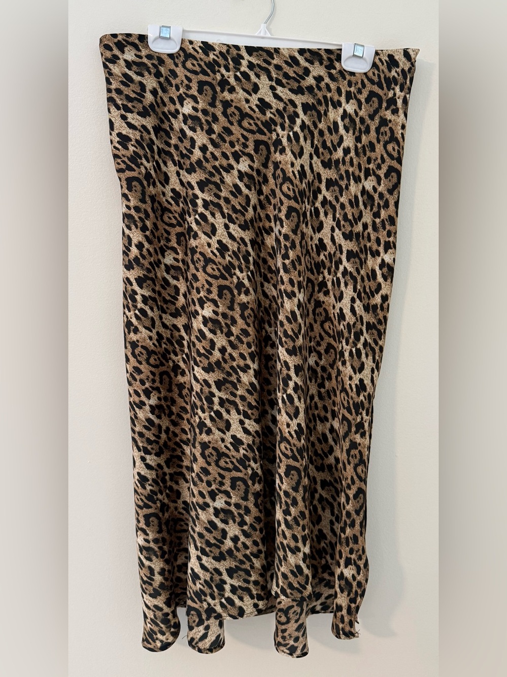 Zara Leopard Print Midi Slip Skirt Sz XL